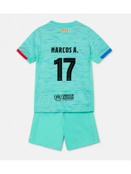 Billige Barcelona Marcos Alonso #17 Tredjedraktsett Barn 2023-24 Kortermet (+ Korte bukser)